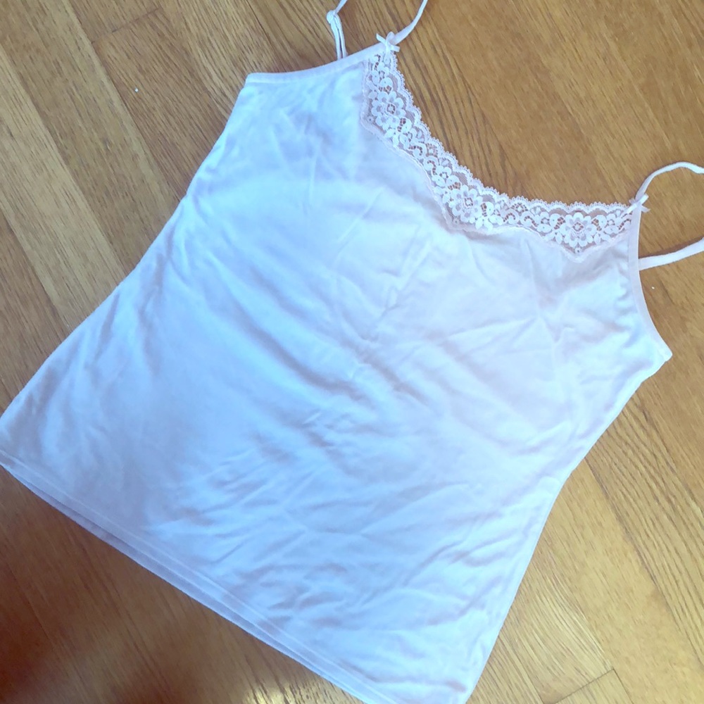 Express velvet laced tank top